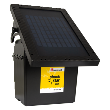 horizont 9 V / 12 V solar electric fence -shockstar S70 | including battery