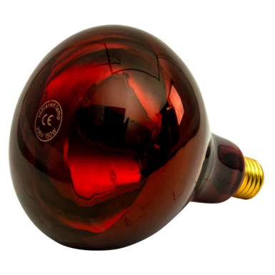 Oszczędna żarówka na podczerwień | 150 W | czerwona