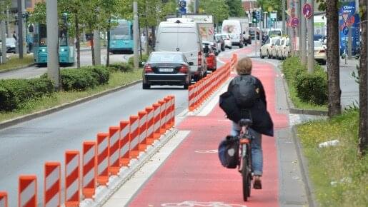 Bike Lane in Frankfurt am Main Bike Lane in Frankfurt am Main